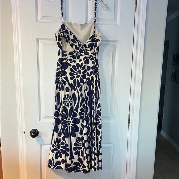 Christian Lacroix Blue and Cream Floral Midi Dress - Picture 4 of 7